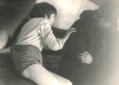 Foto "rubata" da Piero Colacicchi, durante la prima "calata" al manicomio di Reggio Emilia